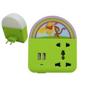 Euro Plug + 2 Usb + Mini Light