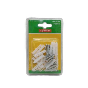 Screw Expansion Tube 6X30mm 17Pc