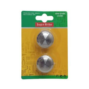 S/S Single Hole Knob/Drawer 2Pc