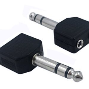 6.3Mm Stereo Male To 2 X 3.5Mm.Stereo Female Adaptor