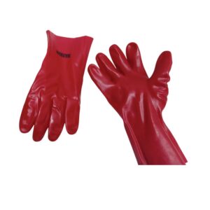 Long Sleeve Red Pvc Gloves