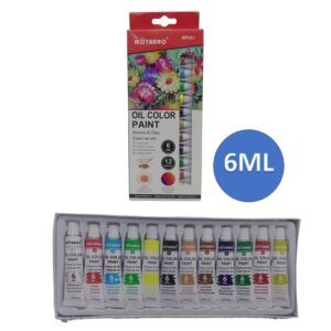 Motarro 6Ml Oil Color Paint 12Pc Mp051