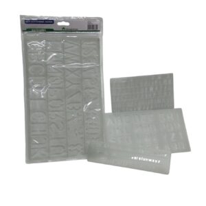Drawing Lettering Stencil Set (4 Piece)