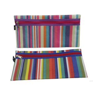 Pencil Bag Candy Stripe Blue/Pink