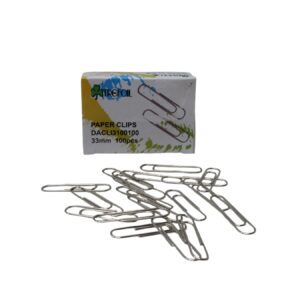 Paper/Gemclip 33Mm Silver Boxed 100'S