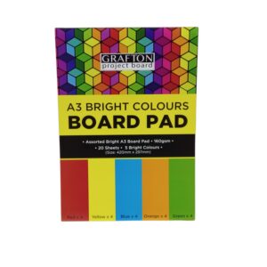 A3 Bright Board Pad 160Gsm Assorted 20 Page