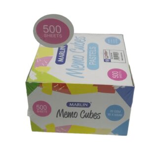 Marlin Memo Cube Sheets 500 Pastels Colour