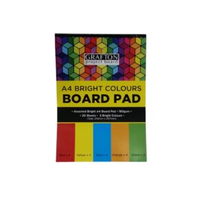 Grafton A4 Board Pad 20Sheet Bright Multicolour