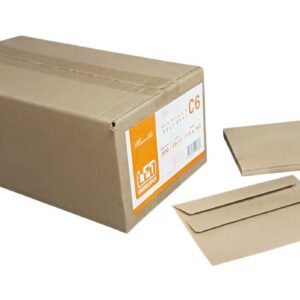 C6 Manilla Self Seal Envelopes Box 500