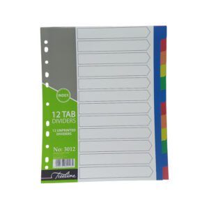 6082/3012 A4 1-12 Tab Dividers P