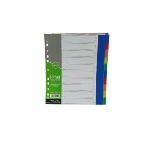 Ref:3010 A4 10 Tab Plain Rainbow