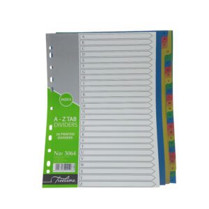 3064 A4 A-Z 26 Tab Pvc Fie Dividers