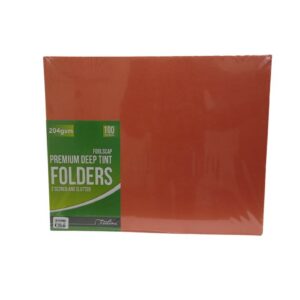 Premium Deep Tint Folder 100Pk A4 Orange