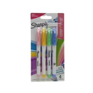 Sharpie S-Note Highliter Asst Colors 4Pk