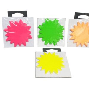 Star Paper Shelf Flashes Asst Col X Small 80Mm