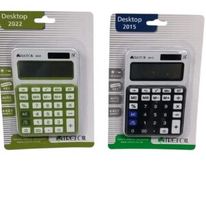 12Digit Desktop Calculator Asst Colours Sml