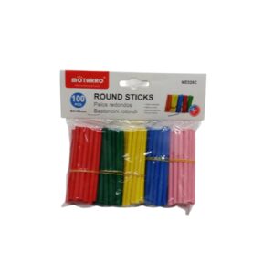 Motarro 100Pc Round Sticks Col 5X80mm