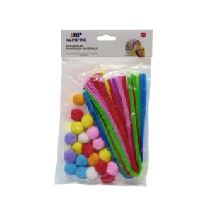 Amplifine Diy Materials Pompoms + Pipe Cleaners