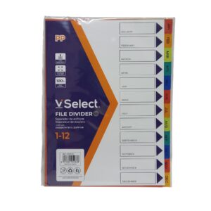 V Select Pvc File Divider Jan To Dec
