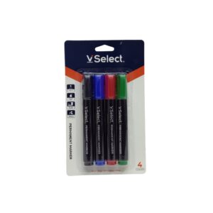V Select Permanent Marker 4 Colors
