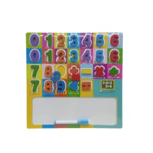 123 And Abc Wooden Puzzle Board With Pen (30X30cm)