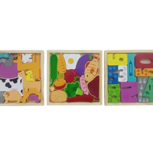 Shapes;Fruit Or Animals Wooden Puzzle (Assorted)