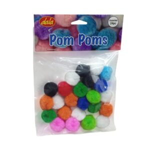 Dala Pom Poms Assorted Colours 20Mm