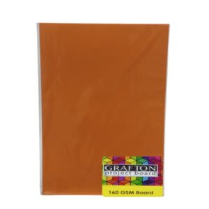 Grafton Bright Orange A3 160Gsm Board Pk5