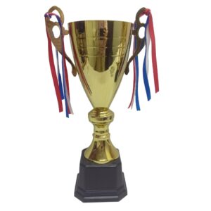 Trophy And Ribbon Gold Metal 52Cm