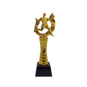 Metal Soccer Player Trophy On Base
