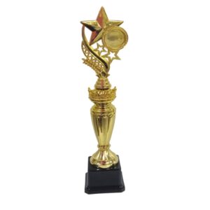Trophy Crown And Crescent Gold Plastic 32Cm