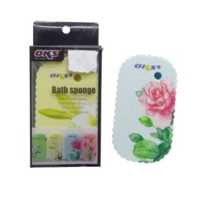 Bath Sponge Floral Asst Colours 14.5X955cm