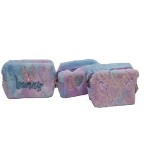 Fluffy Make Up Bag Asst Colours