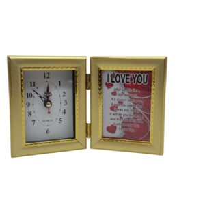 Clock & Frame I Love You Red 2.5X3.5 Inch