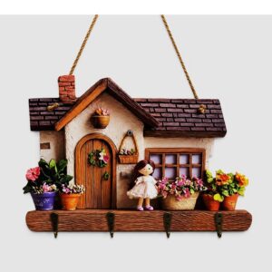 Wooden Key Holder With A Picture