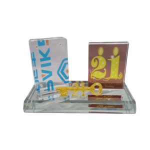 21St Glass With Picture Frame Key