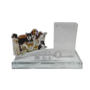 21St Key Glass With Animals And Picture Frame