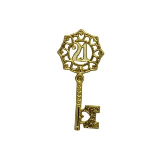 21St Key Gold With Heart Design Each