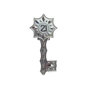 21St Keys Silver With Star Design Each
