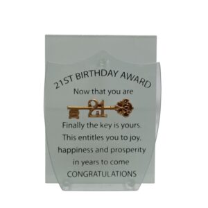 Plaque D/Glass 21St Birthday Award