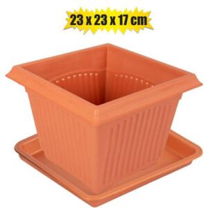 Planter W/Tray Square
