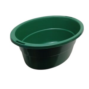 Big Plastic Basin Oval 50 Litre Olive