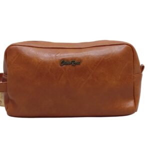 Mens Leather Feel Toiletry Bag