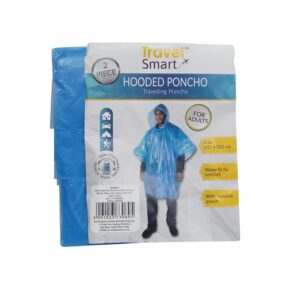 Poncho Hooded Raincoat 132X202cm Twin Pack
