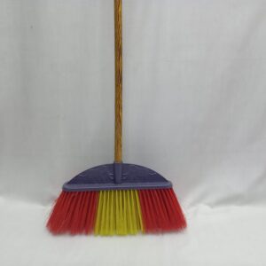 Plastic Broom Xl With Wooden Handle (Round Shape Head)