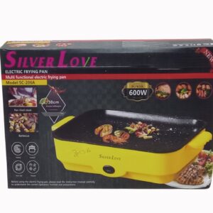 Silver Love Square Electric Frypan