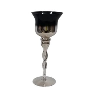 Candle Holder 40Cm Col Gls Twisted