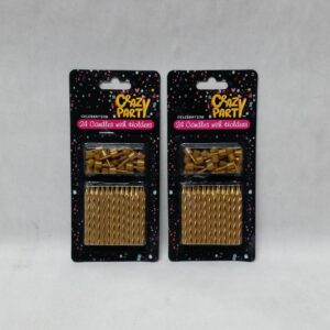 Birthday Candles + Holders Gld