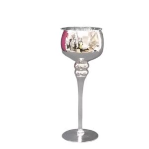 Candle Holder 40Cm Silver