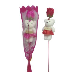 Valentine Rose And Bear